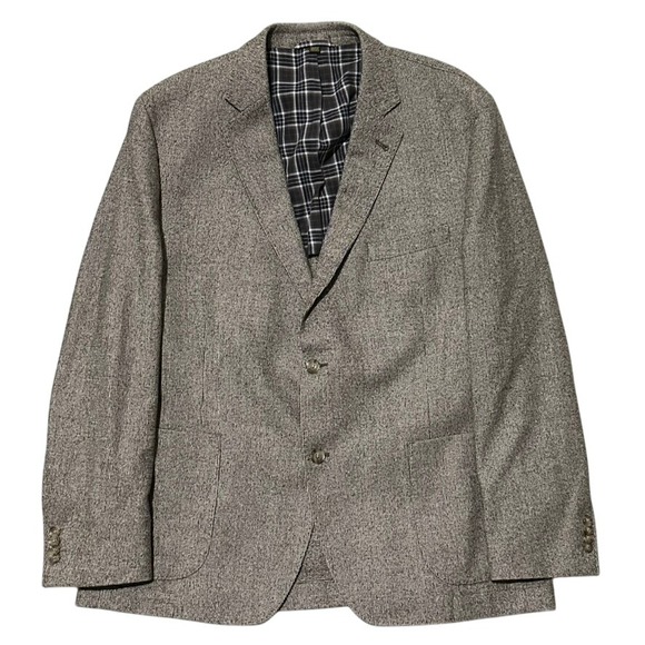 Other - Kroon Mini-Houndstooth Blazer Sport Coat Jacket Brown Lined Casual Business‎ 46R